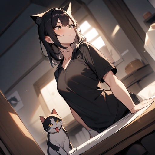 One man, half-cat