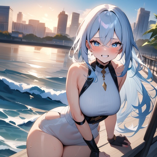 One lively city near an ocean