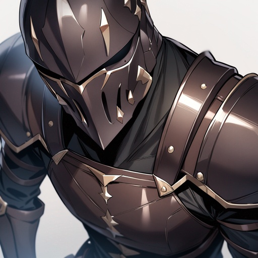 One man, half mole, with a complete leather armor